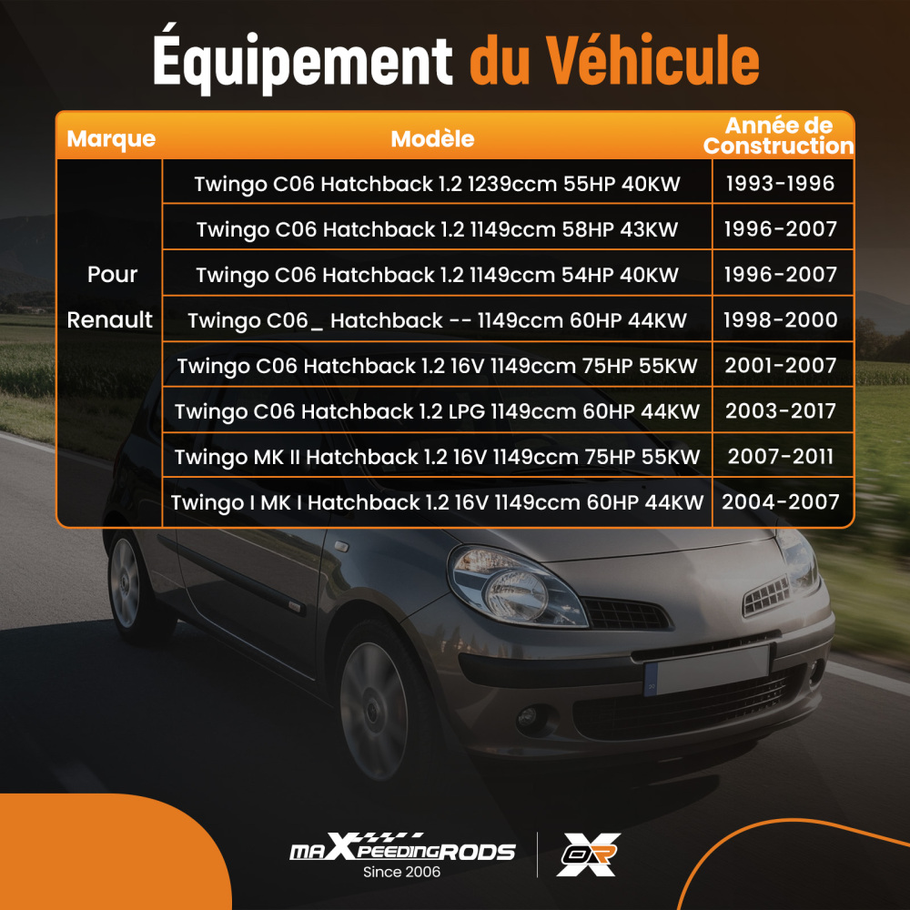 Front Wiper Motor LHD compatible for Renault Twingo I MK I Hatchback 1.2 16V 04- 7701036015