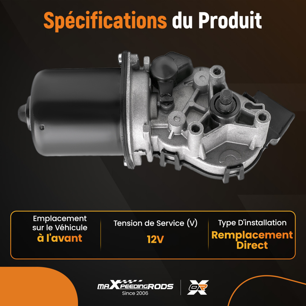 Front Wiper Motor LHD compatible for Renault Twingo I MK I Hatchback 1.2 16V 04- 7701036015