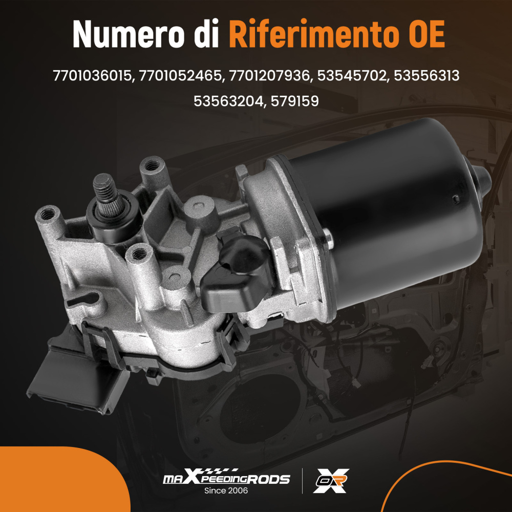 Front Wiper Motor LHD compatible for Renault Twingo I MK I Hatchback 1.2 16V 04- 7701036015