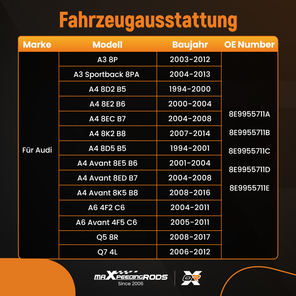 Rear Windscreen Wiper Motor compatible for Audi A3 8P A4 A6 Q5 Q7 8E9955711B 8E9 955 711 A