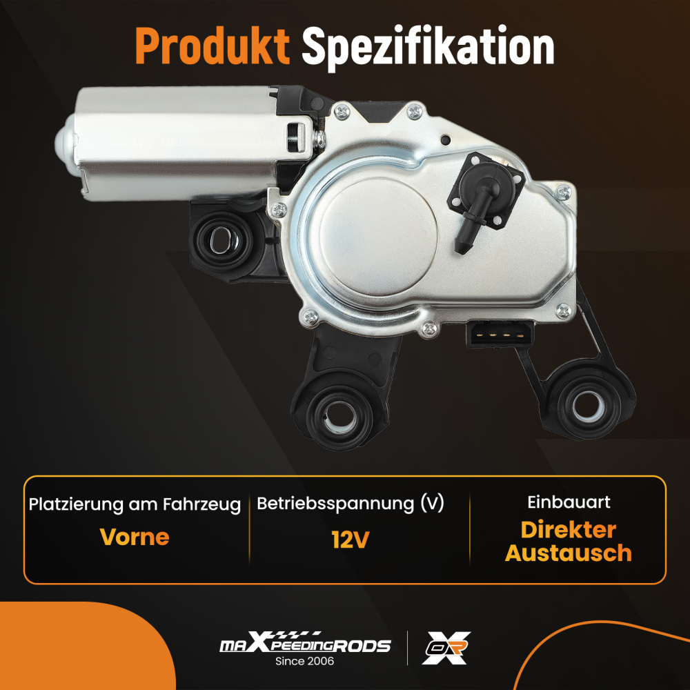 Rear Windscreen Wiper Motor compatible for Audi A3 8P A4 A6 Q5 Q7 8E9955711B 8E9 955 711 A