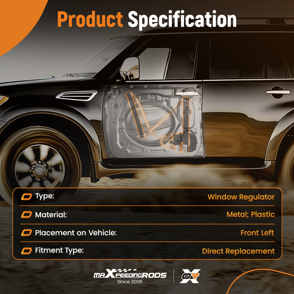 Régulateur de Vitre Avant Gauche compatible pour Jaguar XF X250 2008-2015 avec Moteur