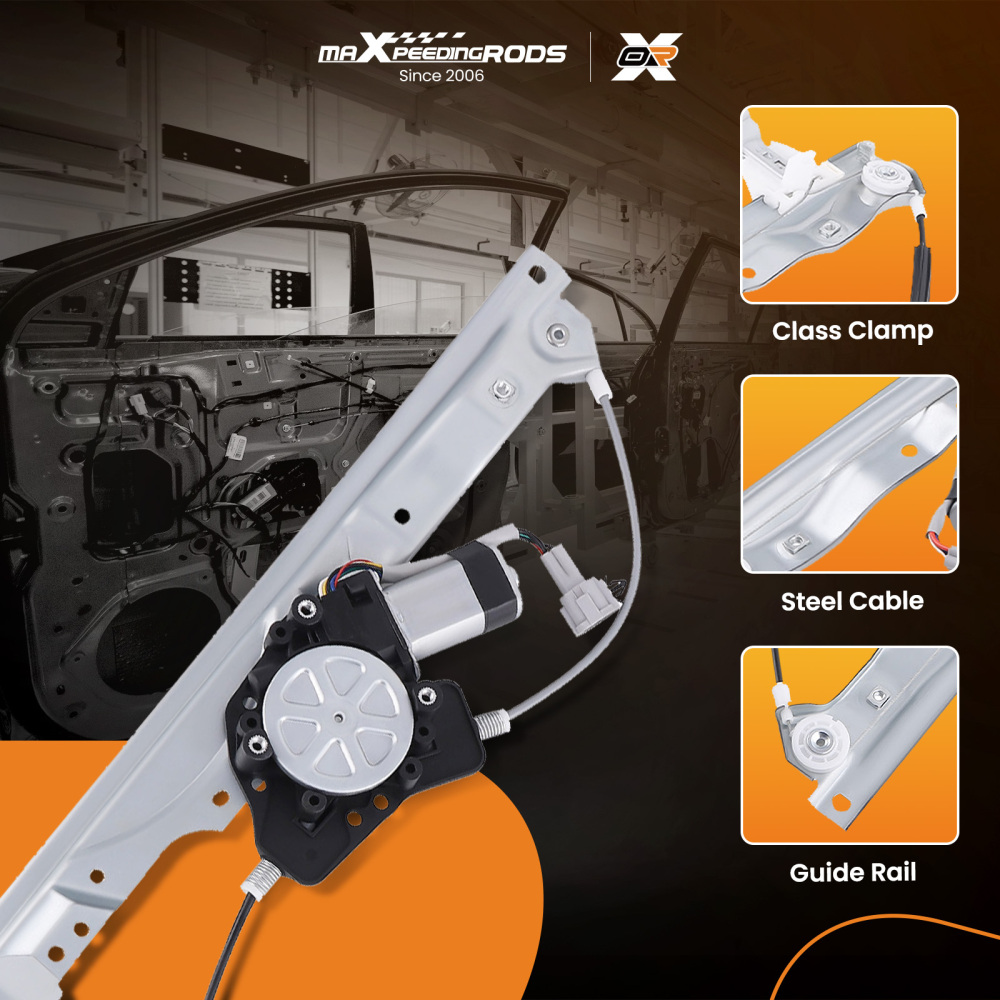 Front Driver Side Power Window Regulator w/ Motor compatible for Nissan Titan 2004-2015