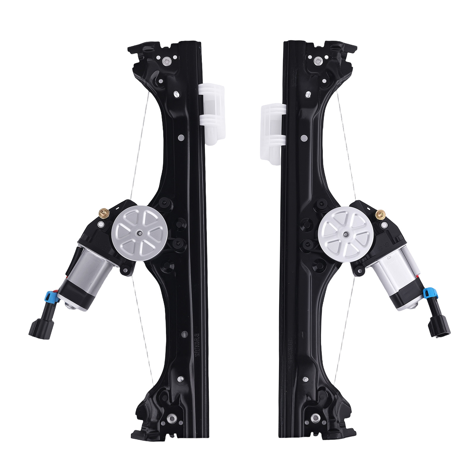 2x Front Door Window Motors Regulators compatible for Fiat 500 12-19 Complete Pair 386739