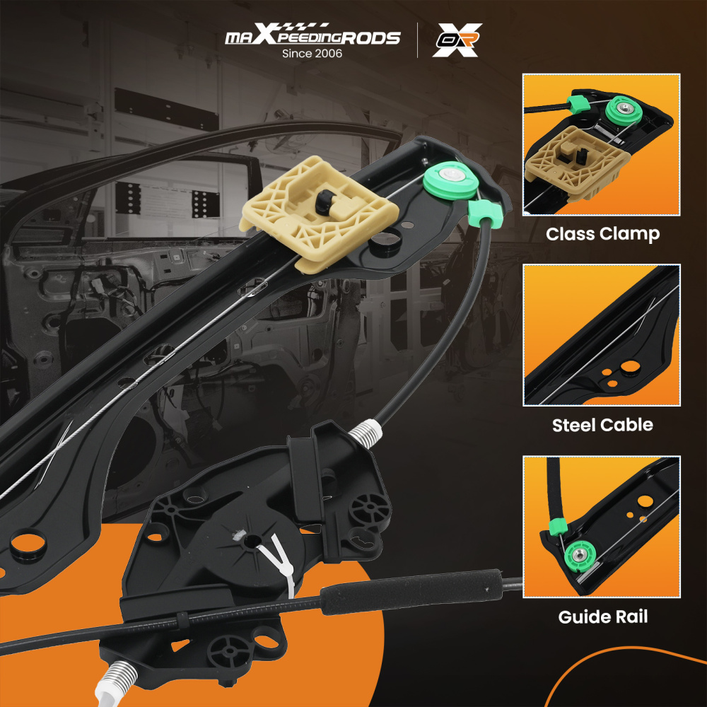 Front Window Regulator compatible for Volvo XC60 MK1 2008-2017 Right Driver Side