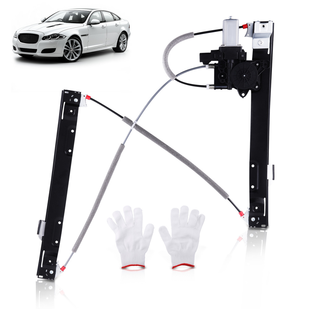 Window Regulator Complete Set compatible for Jaguar XF 08-15 Front LH RH with Motors