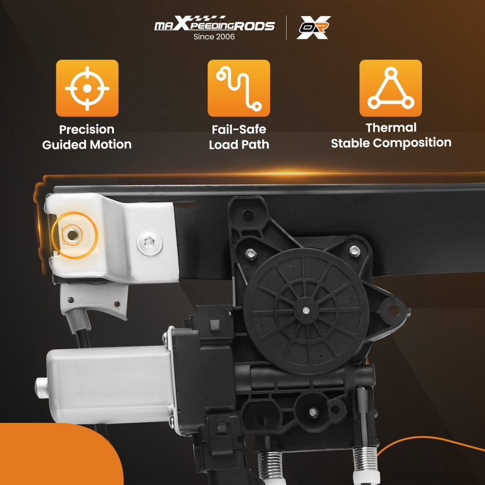 Window Regulator Complete Set compatible for Jaguar XF 08-15 Front LH RH with Motors