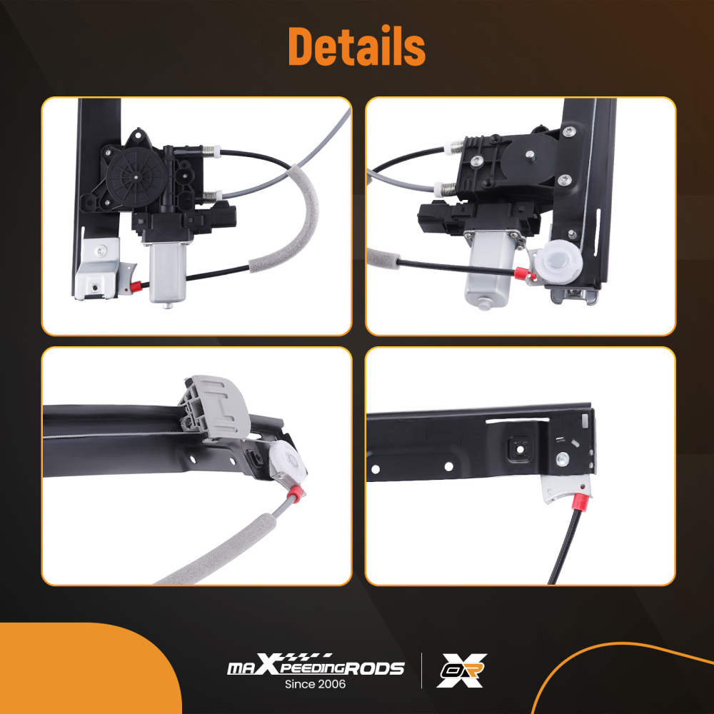 Window Regulator Complete Set compatible for Jaguar XF 08-15 Front LH RH with Motors