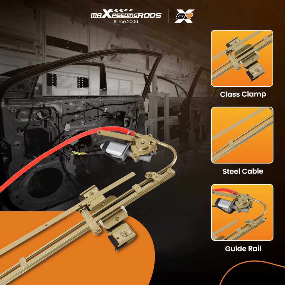 Universal 2 Door Flat Glass Power Window Kit 1932-UP For Cars Trucks