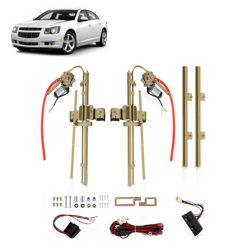 Universale 2 Door Flat Glass Electric Power Window Kit Hot Rod Street Rod