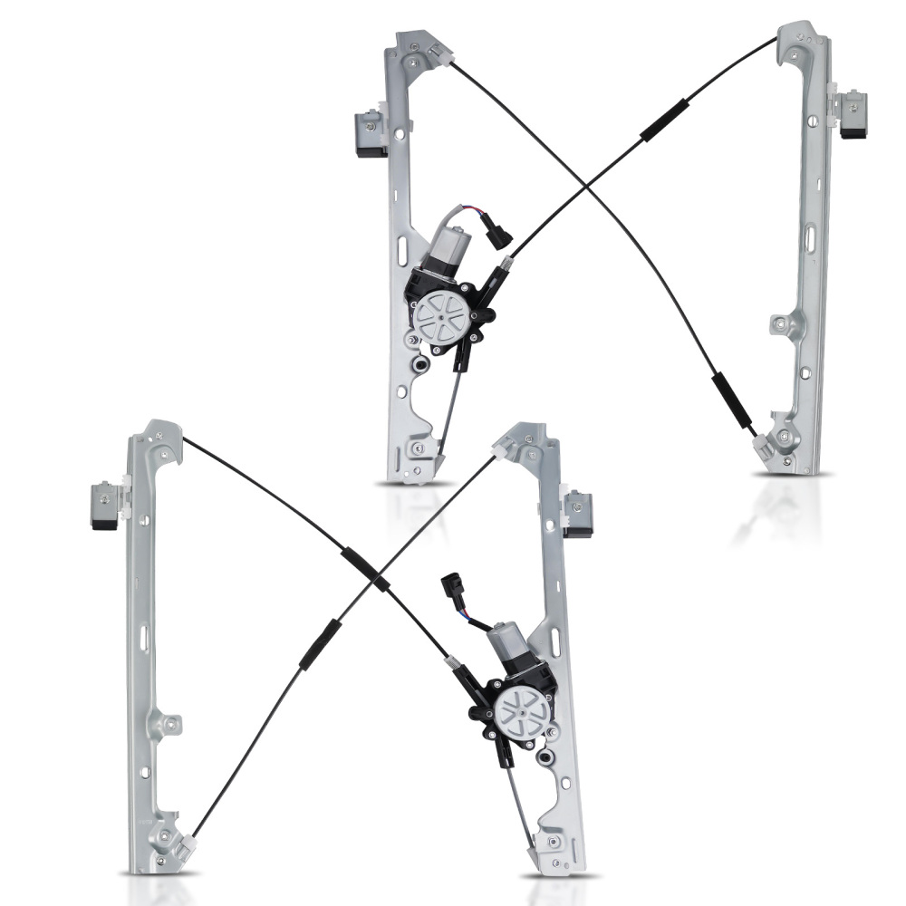 Pair Front Window Regulators compatible for Escalade/Tahoe/Yukon 00-06 w/Motor Left Right