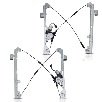 Pair Front Window Regulators compatible for Escalade/Tahoe/Yukon 00-06 w/Motor Left Right