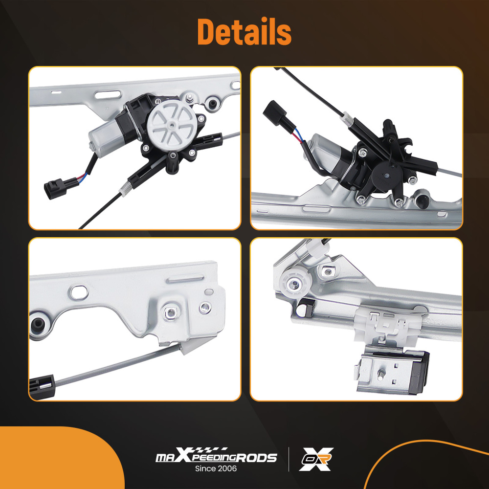 Pair Front Window Regulators compatible for Escalade/Tahoe/Yukon 00-06 w/Motor Left Right