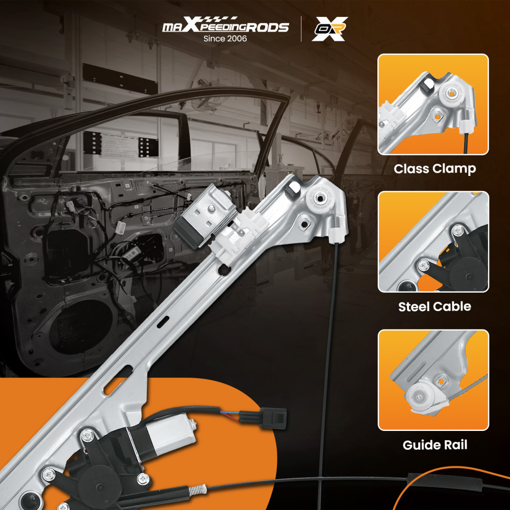 Window Regulator Assembly compatible for GMC Sierra 1500 2500 3500 Classic 2007 741645