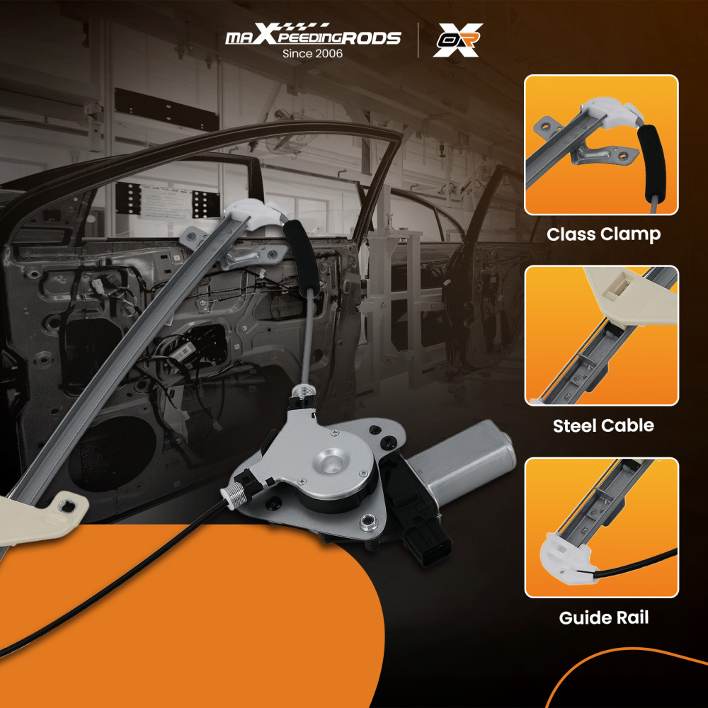 Power Window Regulator w/Motor RR compatible for Honda Accord 2003-07 72710-SDA-A01