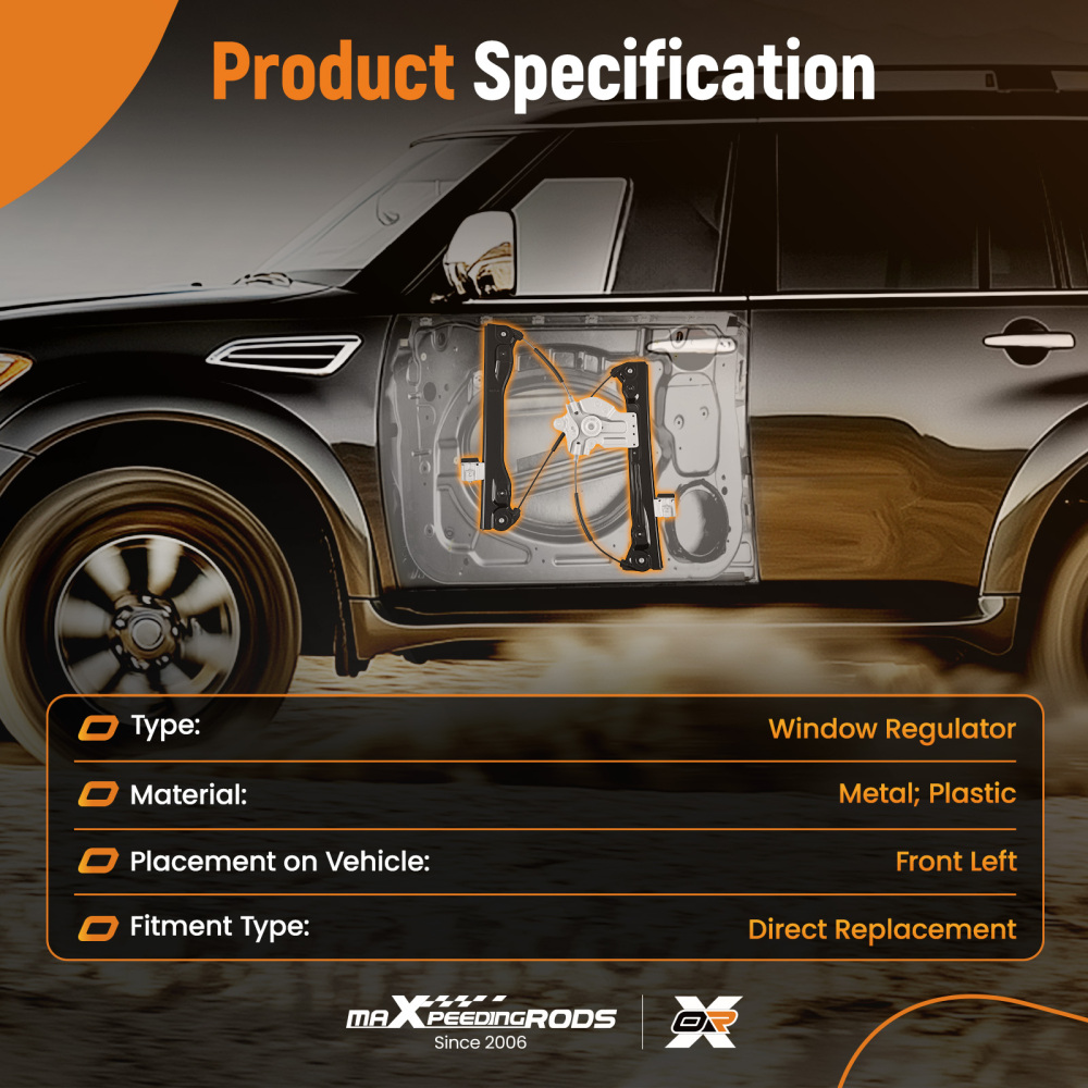 Front Left Window Regulator compatible for Chevrolet Cruze 2011-2016 95226749 749-974
