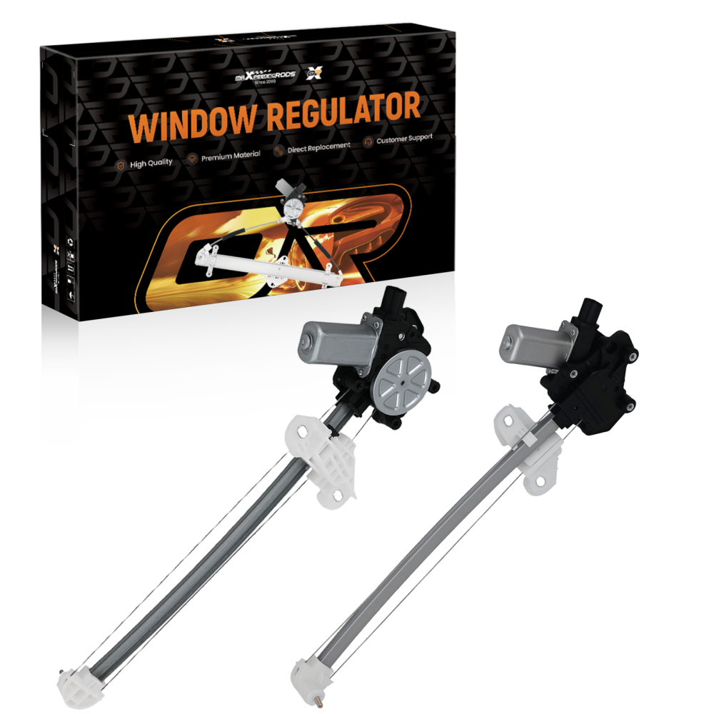 2pcs Rear Pair Power Window Regulator w/ Motor compatible for Honda Civic 12-15 Pair