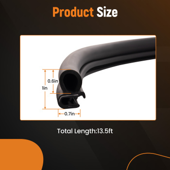 13.5ft Door Rubber Weatherstrip Seal compatible for Peterbilt 377 359 360 380 1986 - 2007