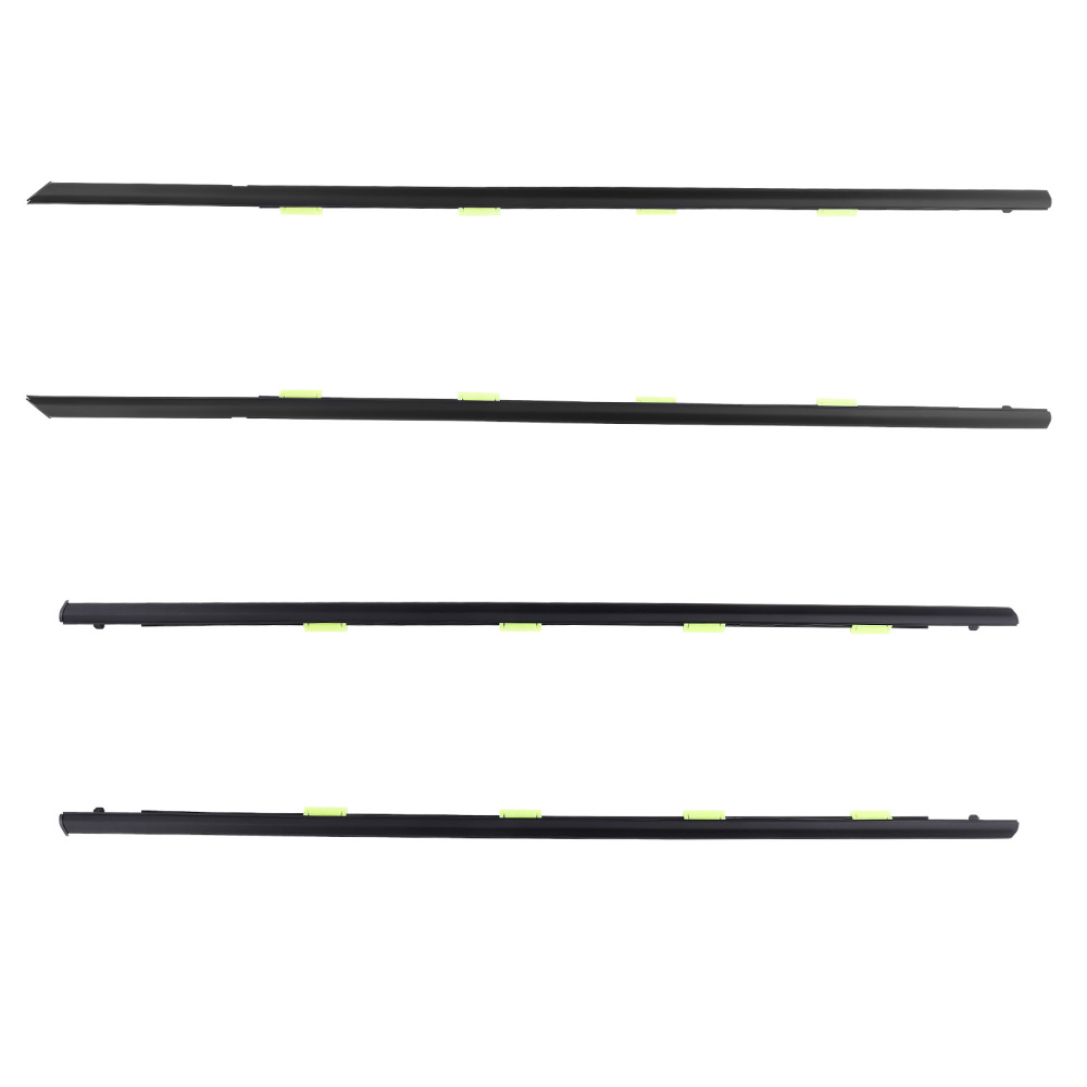 4PCS For 1996-2000 compatible for Honda Civic DX 4D Window Trim Glass Door Belt Rubber Black
