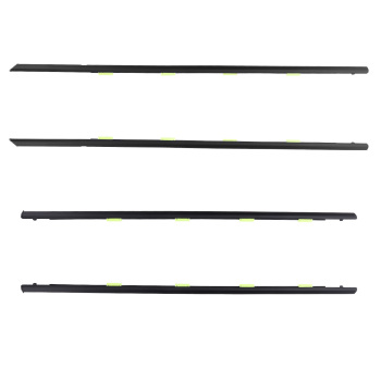 4PCS For 1996-2000 compatible for Honda Civic DX 4D Window Trim Glass Door Belt Rubber Black