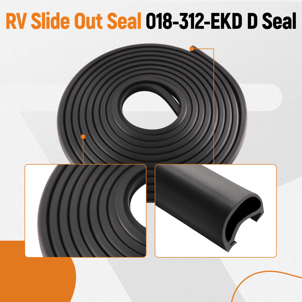 2x Rubber Black D-Seal WiperSeal Base Kit for 018-312-EKD for 018-341 EK