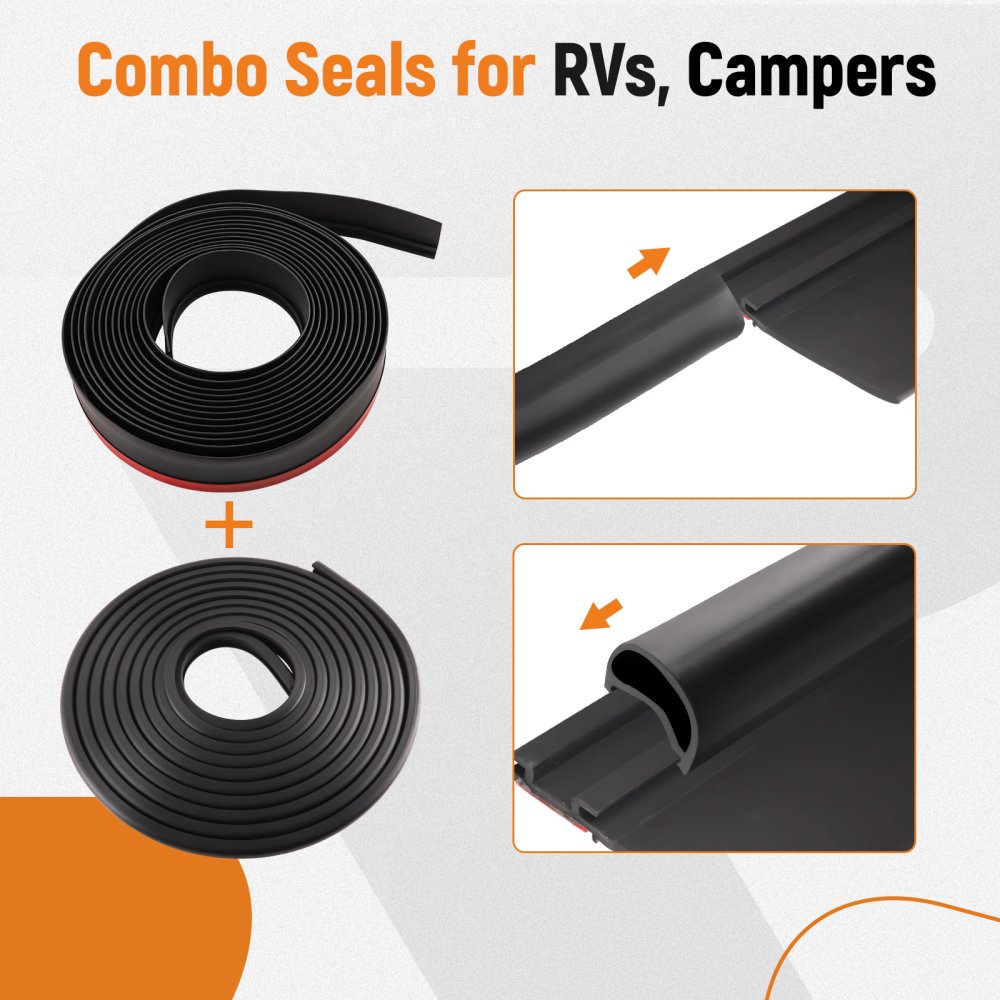 2x Rubber Black D-Seal WiperSeal Base Kit for 018-312-EKD for 018-341 EK