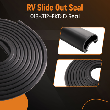 D-Seal RV Slide Out Seal RV Wiper Weather Stripping for 018-312-EKD Black