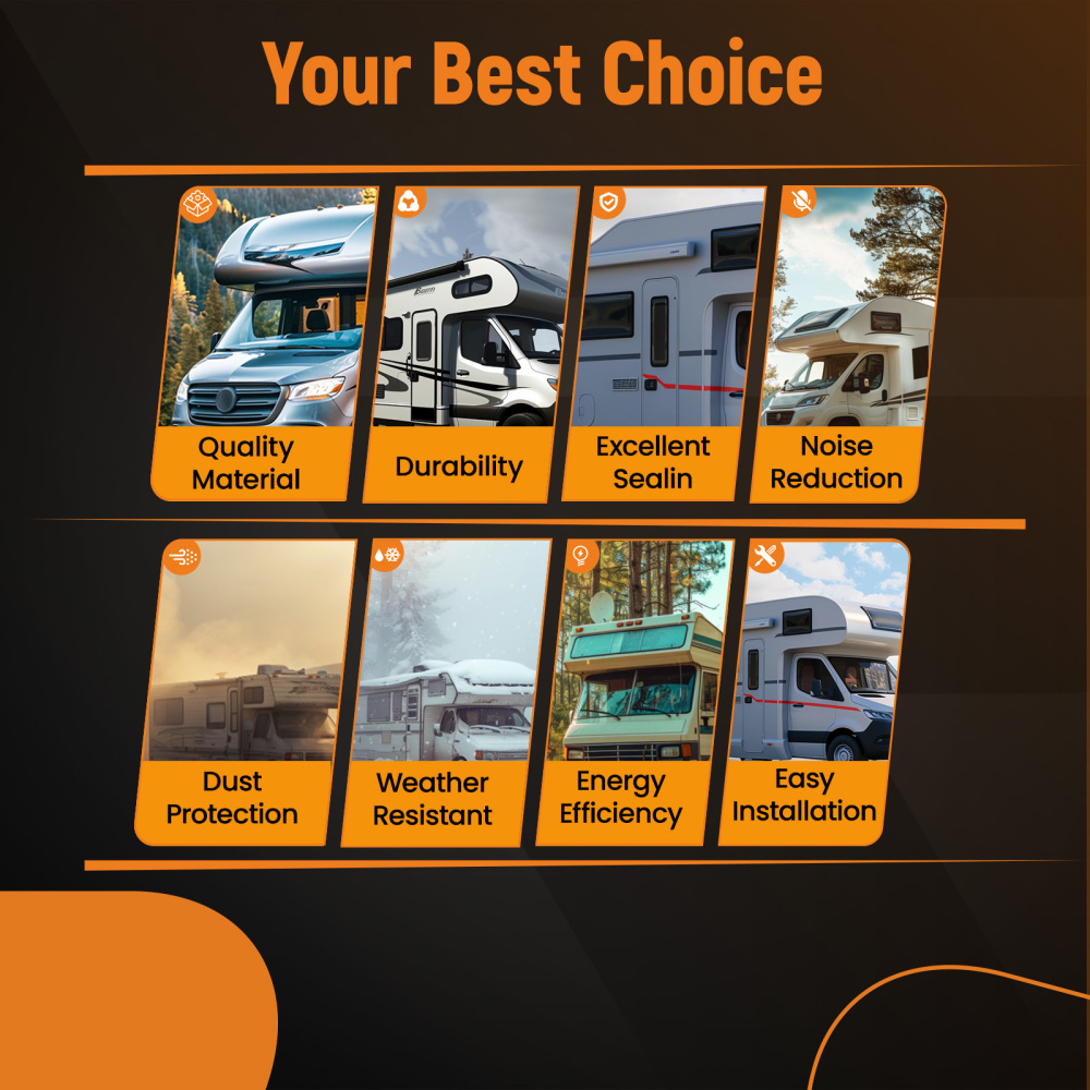 D-Seal RV Slide Out Seal RV Wiper Weather Stripping for 018-312-EKD Black