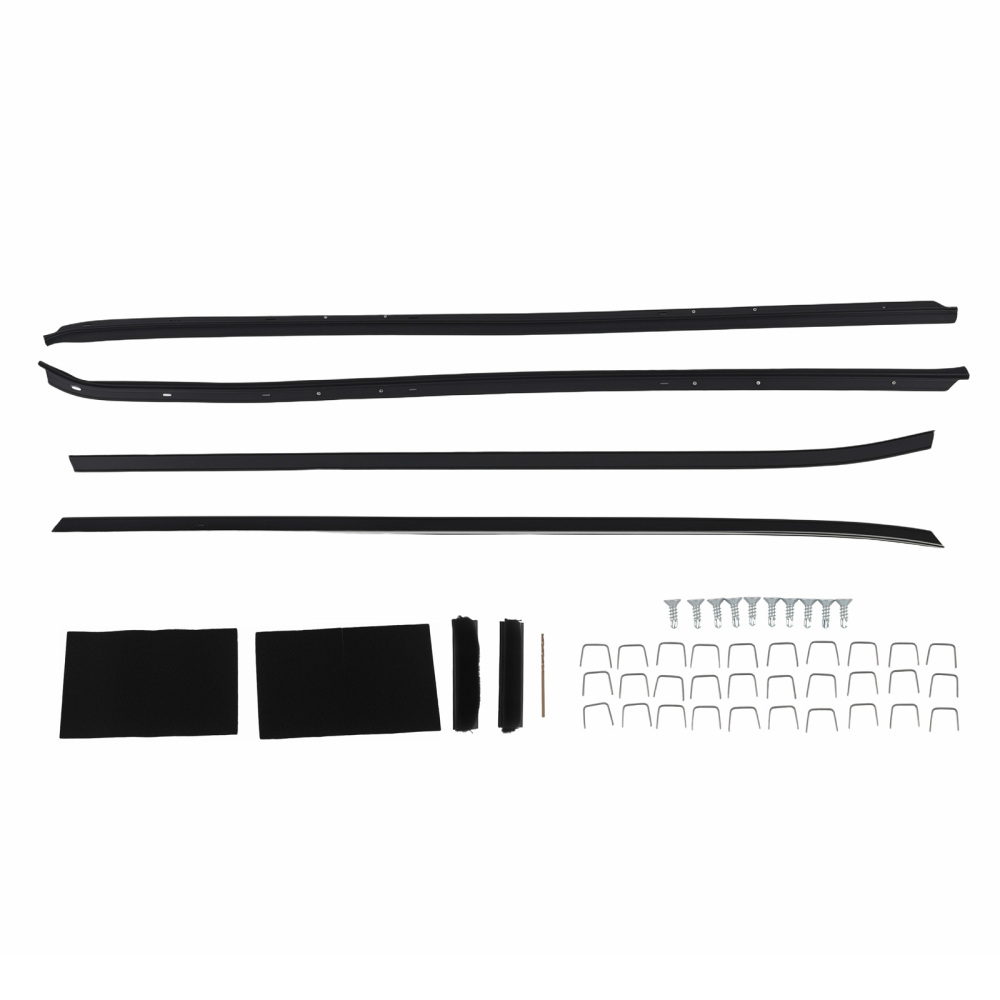 4Pcs LeftRight Weather Stripping Kit compatible for Chevy Camaro Pontiac Firebird 70-81