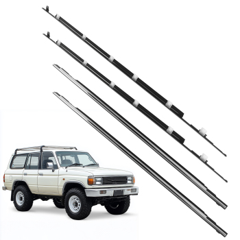 4x Window Glass Seals Door Belt Weather Strip compatible for Toyota LandCruiser 80 Series