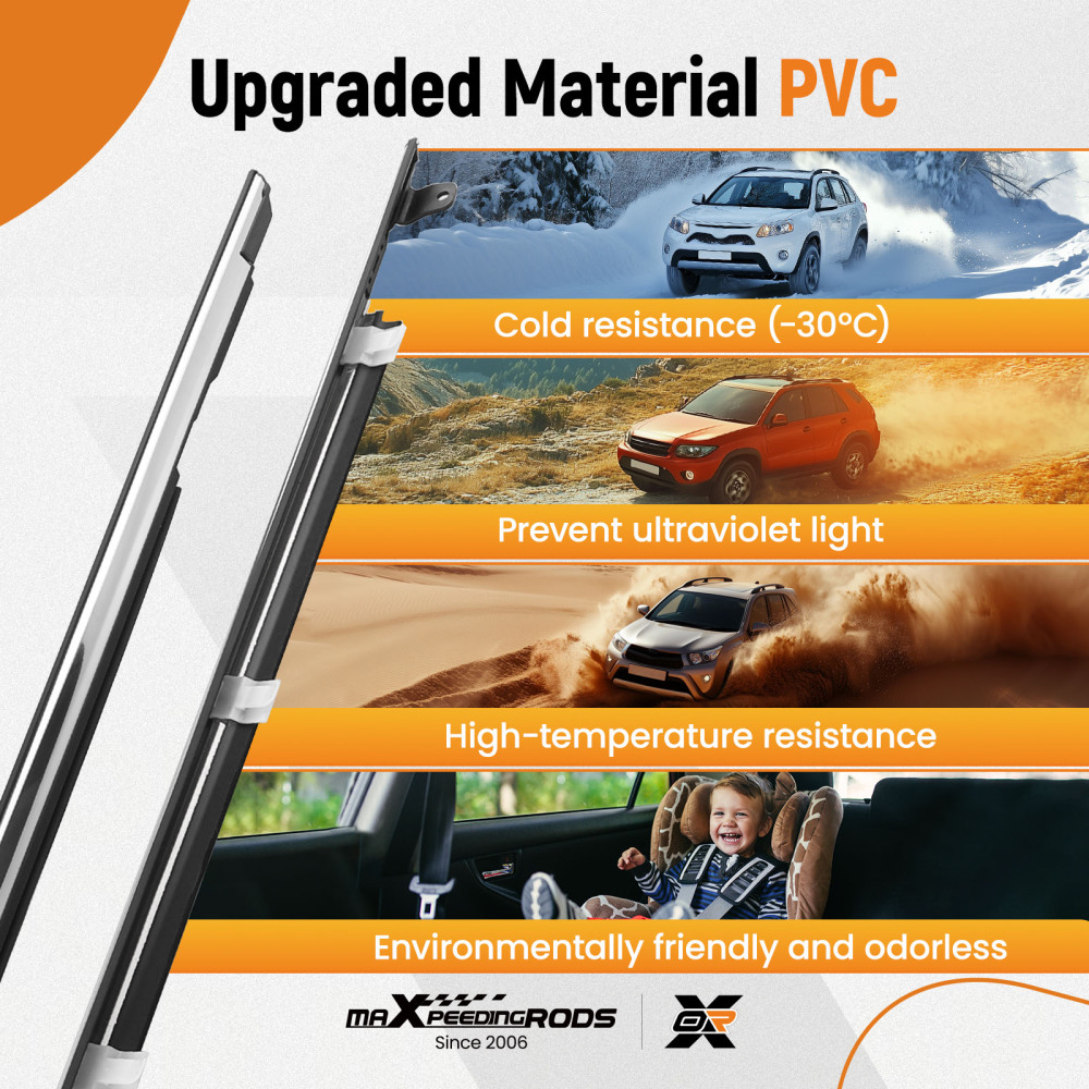 4x Window Glass Seals Door Belt Weather Strip compatible for Toyota LandCruiser 80 Series