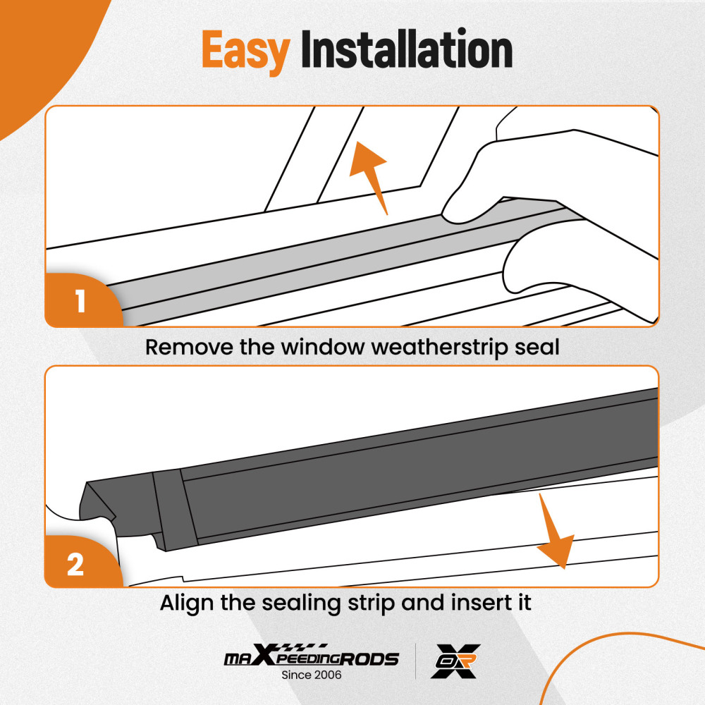 4x Window Glass Seals Door Belt Weather Strip compatible for Toyota LandCruiser 80 Series