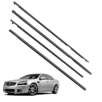 92277518 4×Door Window Reveal Molding Weatherstrip For 08-09 compatible for Pontiac G8 GT GXP