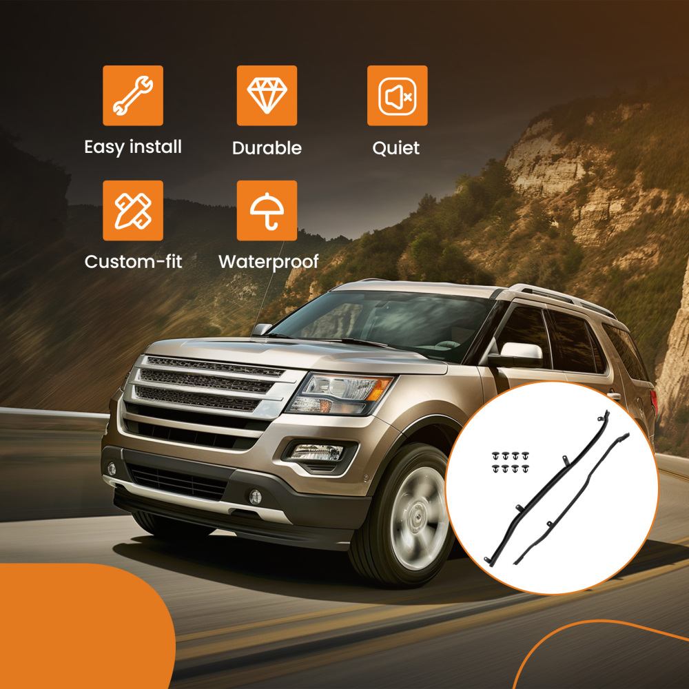 LR Rear Door Weatherstrip Seal 2pcs compatible for Ford Explorer 2011-2019 BB5Z-7825324-B