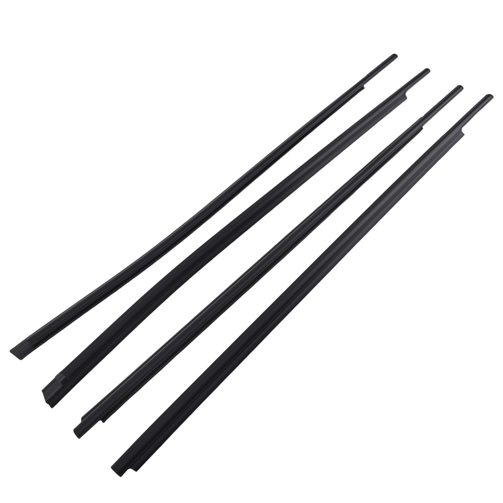 4-Piece Window Belt Seal Set compatible for Toyota Tundra CrewMax 2007-19 68163-0C020