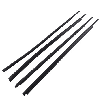 4-Piece Window Belt Seal Set compatible for Toyota Tundra CrewMax 2007-19 68163-0C020