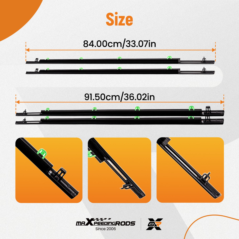 4pcs Outside Window Glass Seals Belt Door Weatherstrip compatible for Honda CR-V 2007-2011