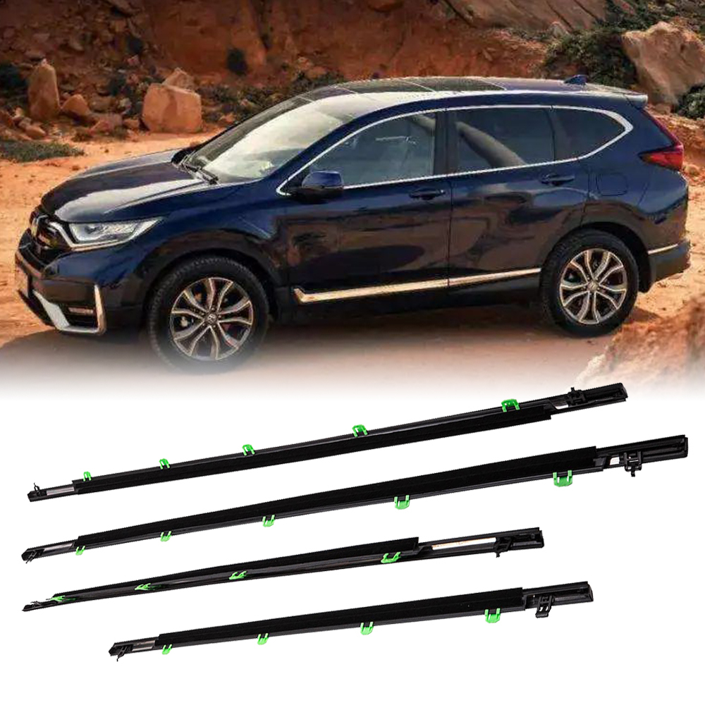 4pcs Outside Window Glass Seals Belt Door Weatherstrip compatible for Honda CR-V 2007-2011