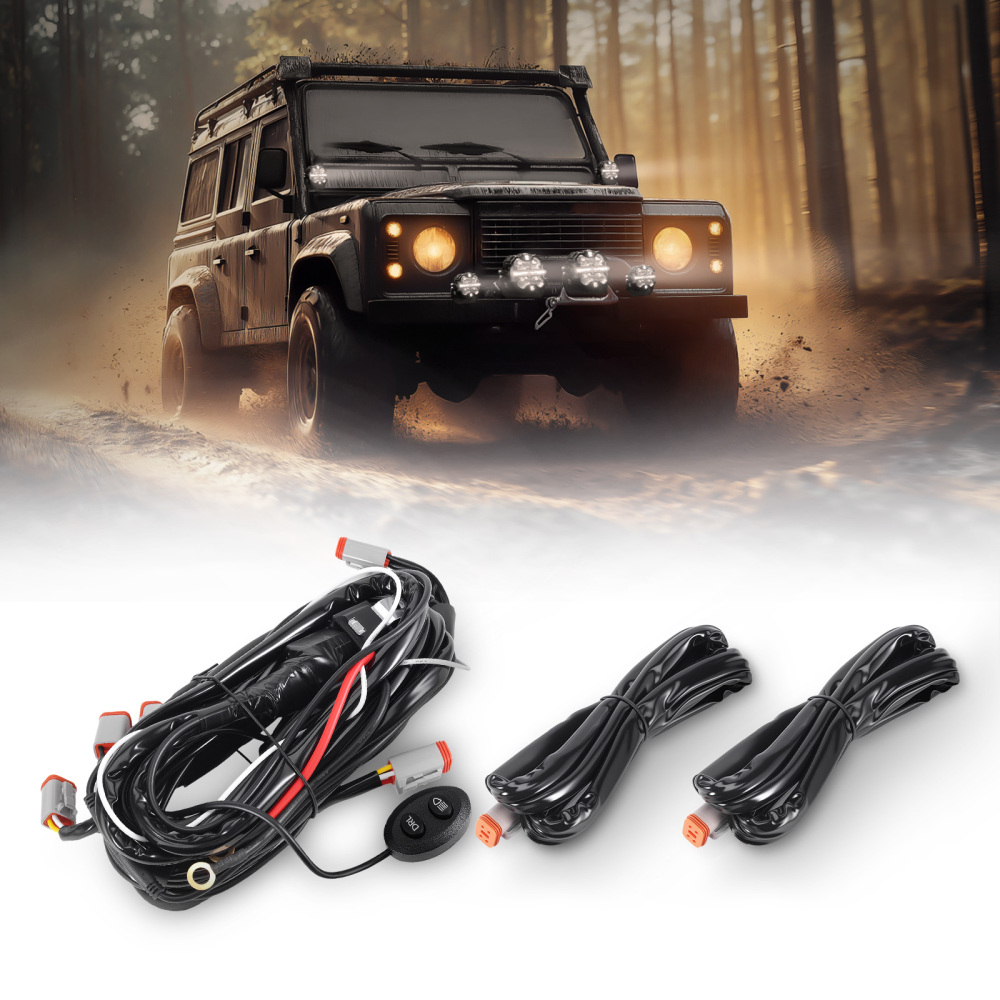 Wiring Harness Switch Kit For maXpeedingrods LED Lights 12-24V 40A 6-Way DT Plug