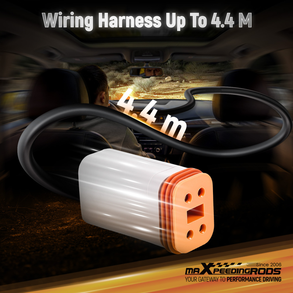 Wiring Harness Switch Kit For maXpeedingrods LED Lights 12-24V 40A 6-Way DT Plug