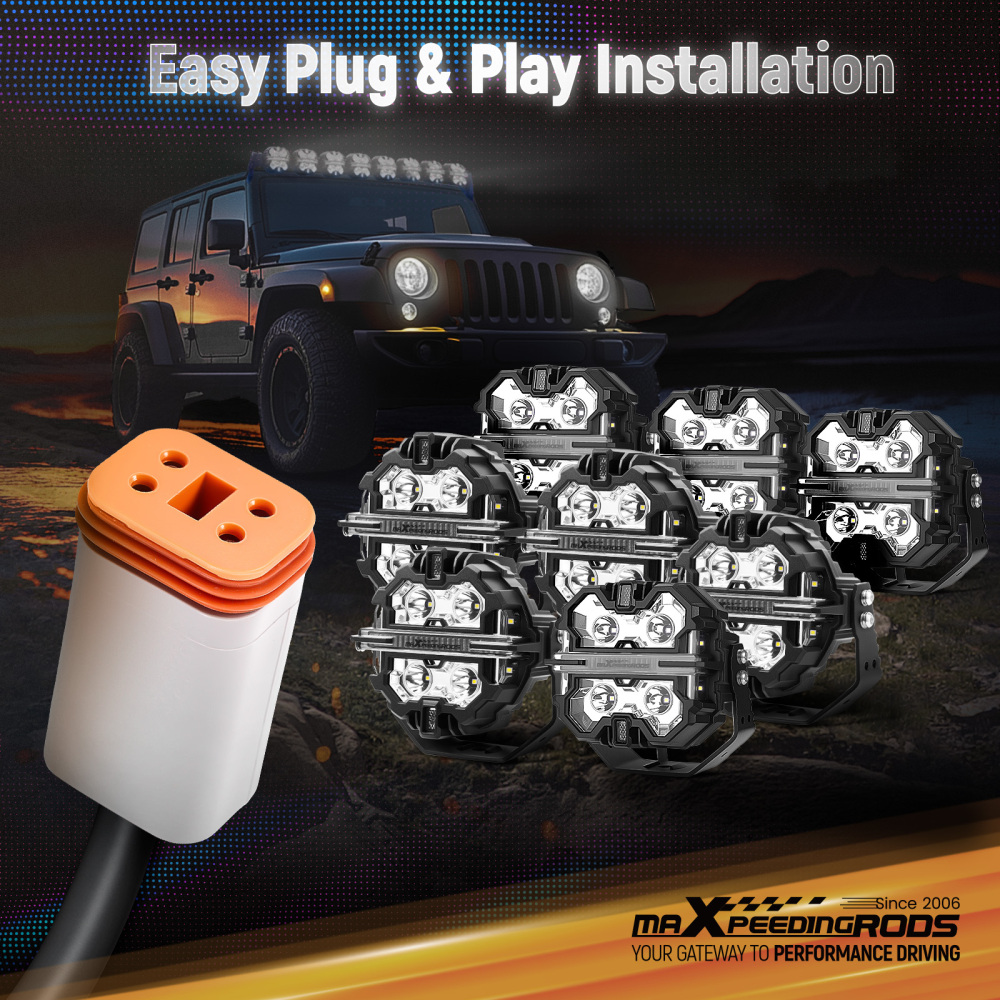 Wiring Harness Switch For maXpeedingrods Crosshair LED Lights 12-24V 30A 8-Way