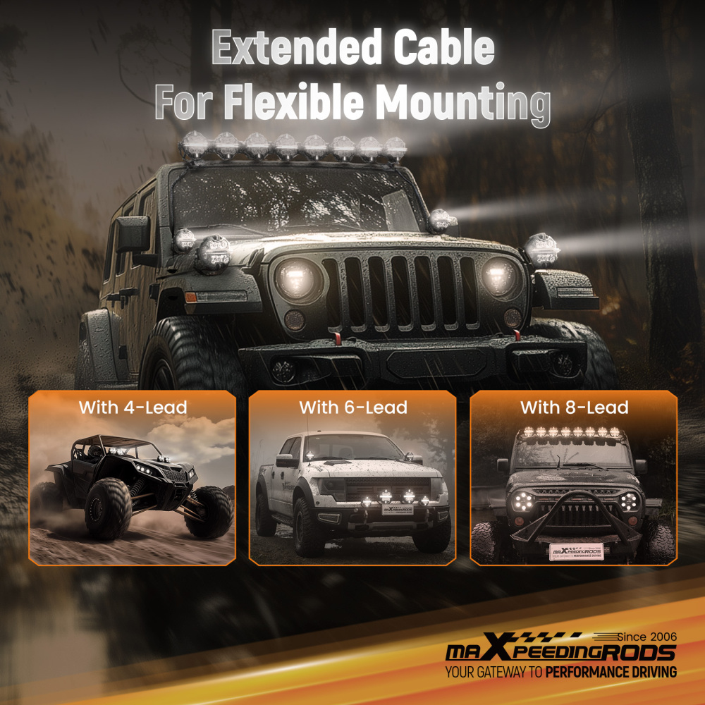 Wiring Harness Switch For maXpeedingrods Crosshair LED Lights 12-24V 30A 8-Way