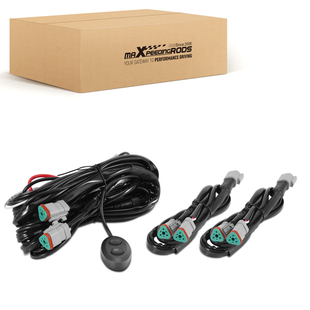 Wiring Harness Switch Kit For maXpeedingrods Crosshair RGB LED Lights 3.5-7