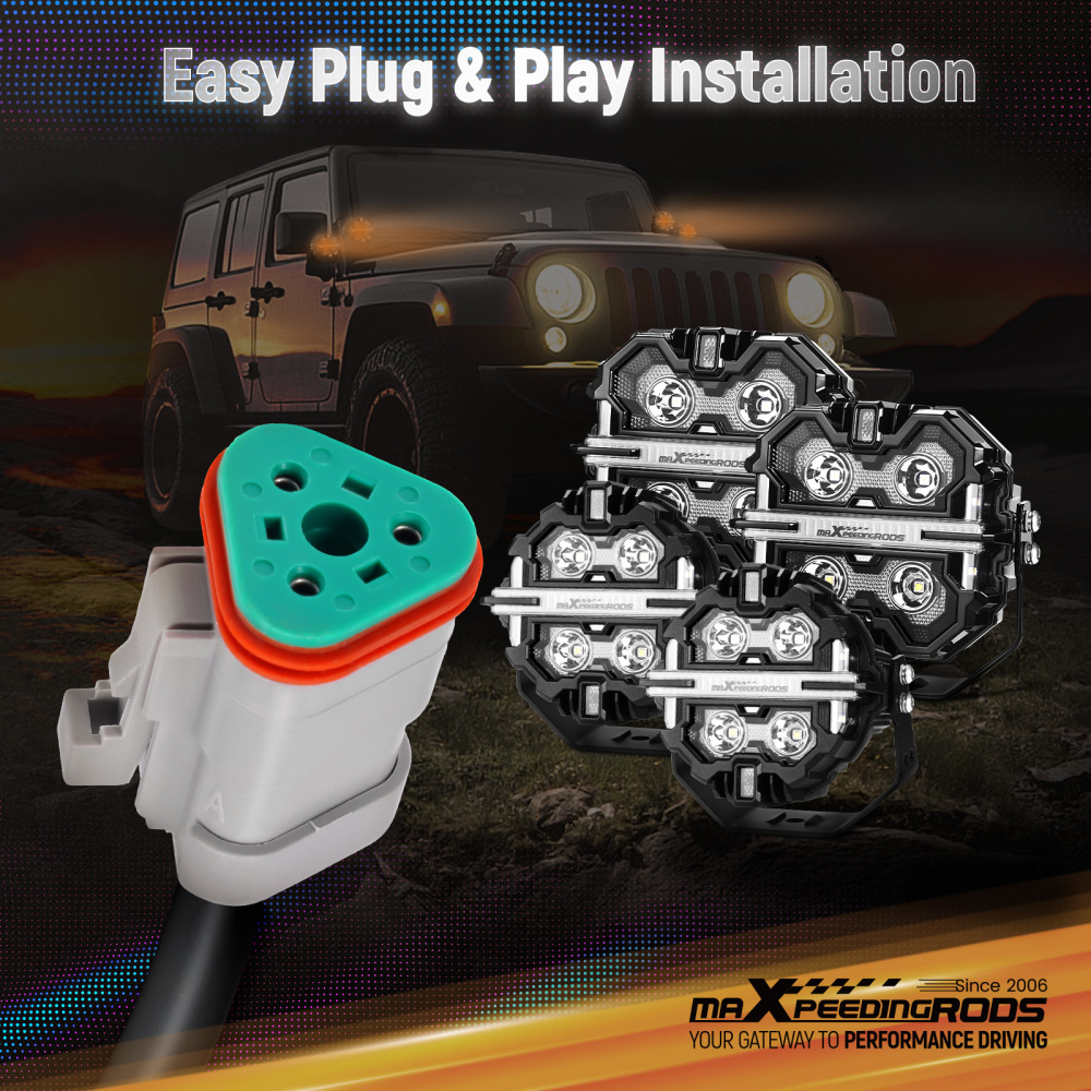 Wiring Harness Switch Kit For maXpeedingrods Crosshair RGB LED Lights 3.5-7