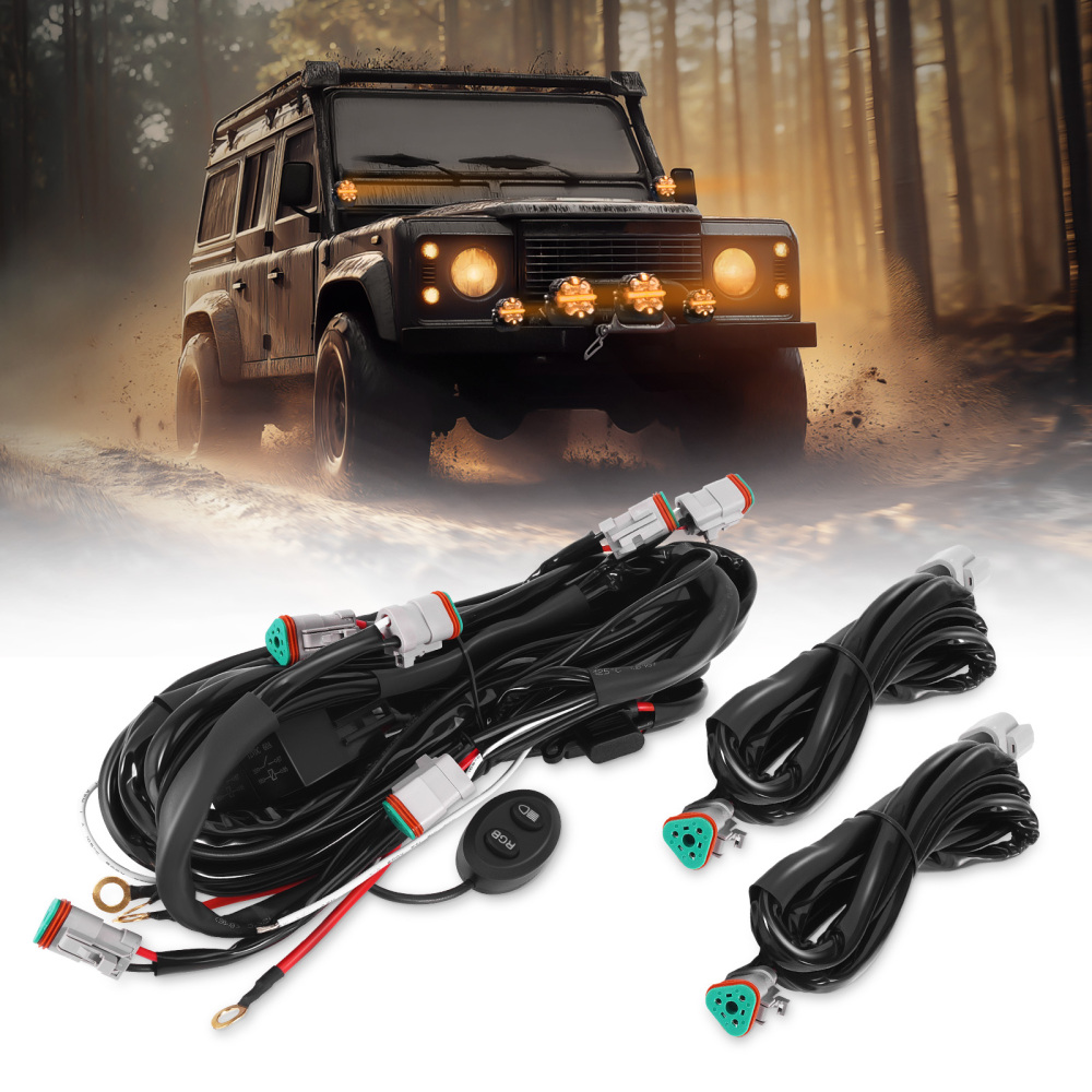 ACC Power Wire Kit For MaxPeedingrods Crosshair LED Lights 6-Way Connection