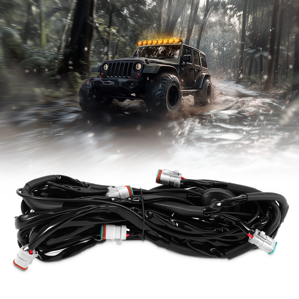 Wiring Harness Switch For maXpeedingrods LED Light Bar 8-Way 30A 12V 14AWG 3.6M