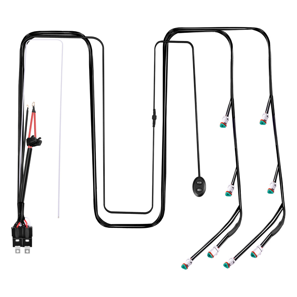 Wiring Harness Switch For maXpeedingrods LED Light Bar 8-Way 30A 12V 14AWG 3.6M