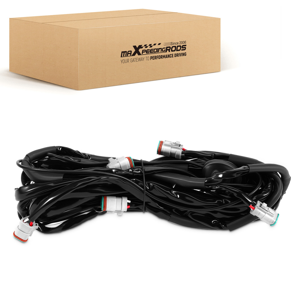 Wiring Harness Switch For maXpeedingrods LED Light Bar 8-Way 30A 12V 14AWG 3.6M