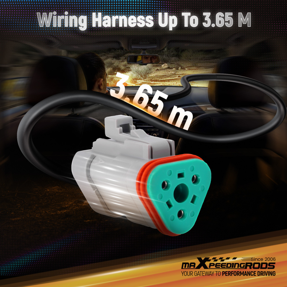 Wiring Harness Switch For maXpeedingrods LED Light Bar 8-Way 30A 12V 14AWG 3.6M