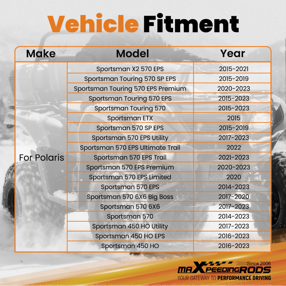 ATV Plow Mount compatible for Polaris Sportsman 570 6X6 Big Boss 2017-2020 Powder